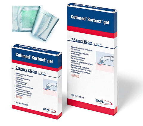 Pansament antimicrobian cu gel Cutimed Sorbact 7.5x7.5cm