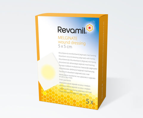 Revamil Melginate - Pansament pentru plaga absorbant (alginat) impregnat cu miere