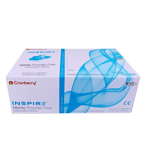 Set 300 Manusi Nitril L Albastru Cranberry Inspire